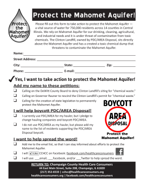 Petition to Protect Mahomet Aquifer