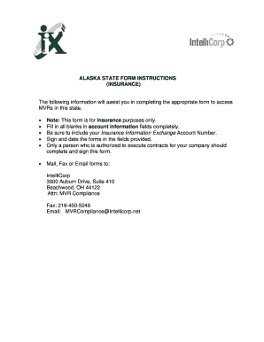Alaska Insurance MVR Agreement
