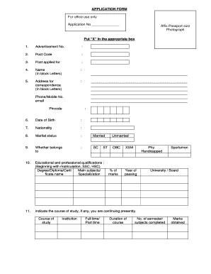 DAE Employment Application Form