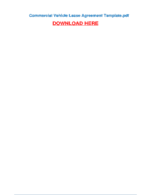 Commercial Vehicle Lease Agreement