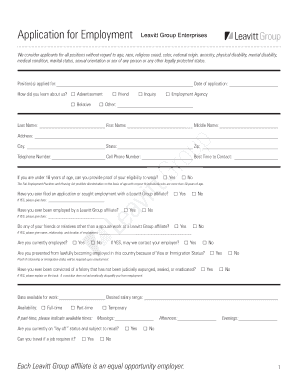 Employment Application Form