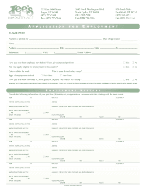 Employment Application Form
