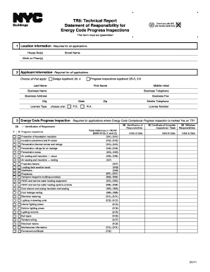 New York City Energy Code Progress Inspection Form
