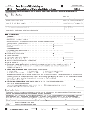 California Real Estate Withholding Form 593-E