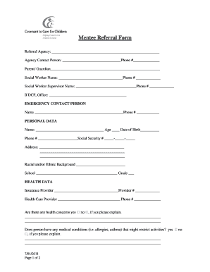 Mentee Referral Form