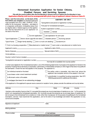 Ohio Homestead Exemption Application
