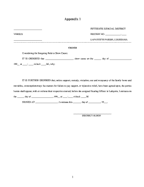 Mandatory Affidavit for Child Custody/Visitation Matters