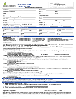 RSV Prior Authorization Form