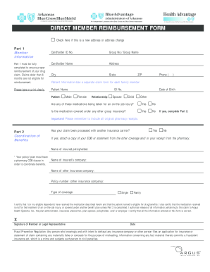 Direct Member Reimbursement Form