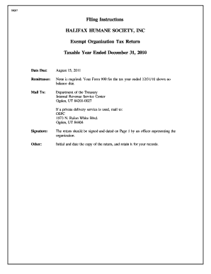 IRS Form 990 Exempt Organization Tax Return