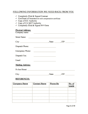 Master Transportation Contract
