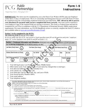 US Federal Form I-9 Employment Eligibility Verification