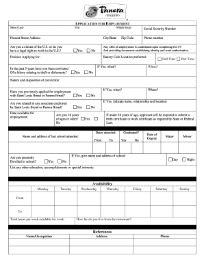 Application for Employment