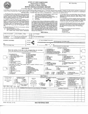 New Hampshire Motor Vehicle Accident Report