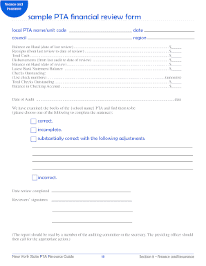 PTA Financial Audit Report