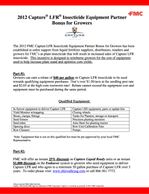 2012 Capture LFR Insecticide Equipment Partner Bonus