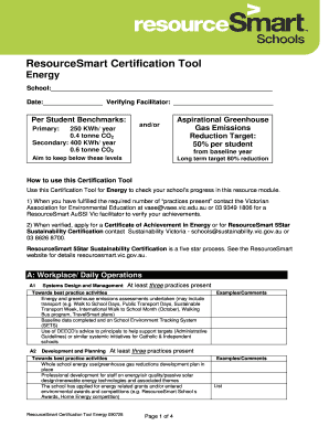 ResourceSmart Energy Certification Tool