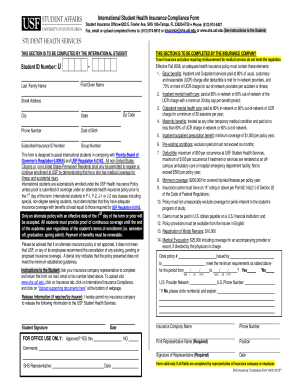 International Student Health Insurance Compliance Form