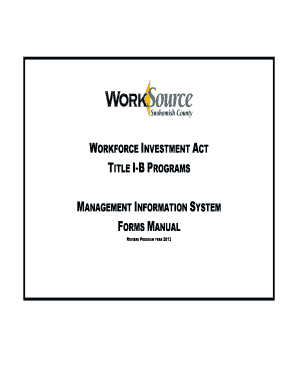Workforce Investment Act Registration Form