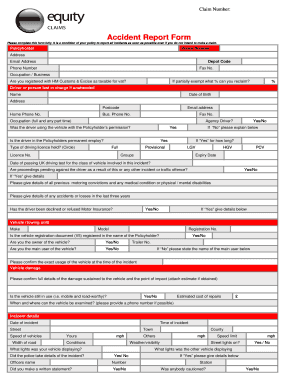 UK Accident Report Form