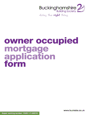 UK Owner Occupied Mortgage Application Form
