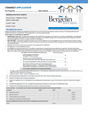 Residential Tenancy Application