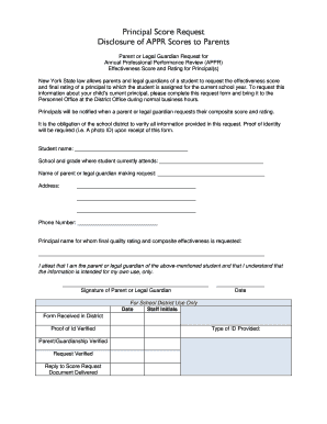 New York Principal Score Request Form