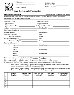 Dog Adoption Application