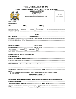 Fillable Online VISA APPLICATION FORM - RM Express Fax Email Print ...