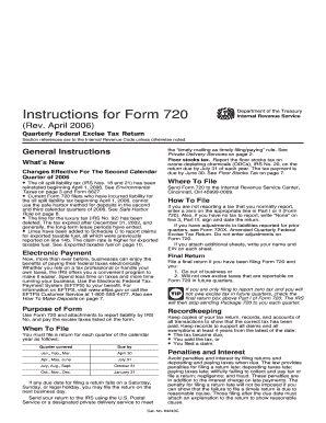Form 720 Instructions