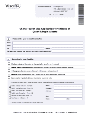 Ghana Tourist Visa Application