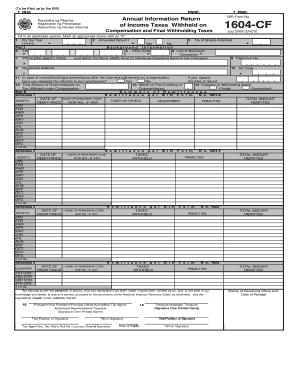BIR Form 1604-CF