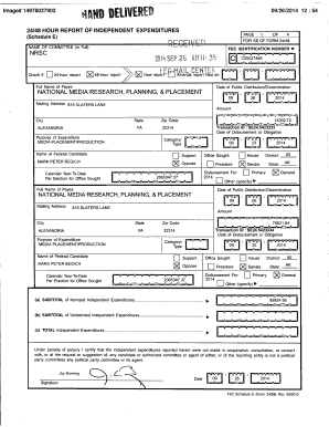 FEC Schedule E Form 24/48