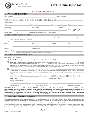 Roth IRA Enrollment Form