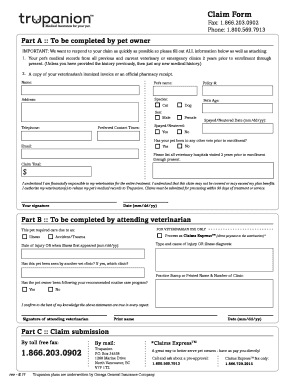 Pet Insurance Claim Form