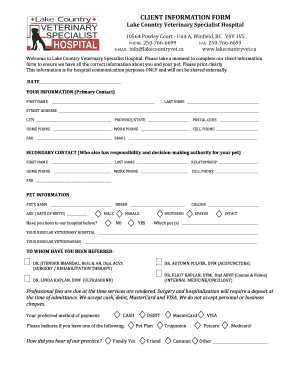 Client Information Form