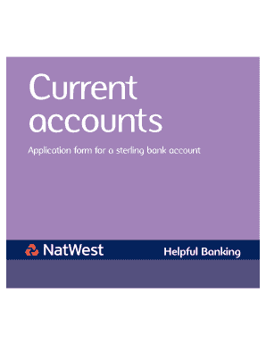 NatWest Current Account Application Form