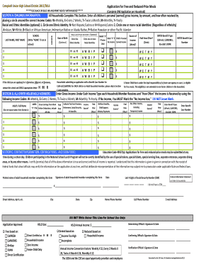 Campbell Union High School District Free and Reduced-Price Meals Application
