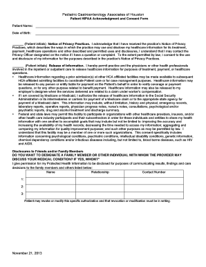 Patient HIPAA Acknowledgment and Consent Form