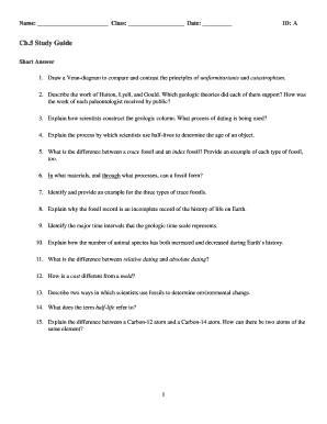 Geology Study Guide