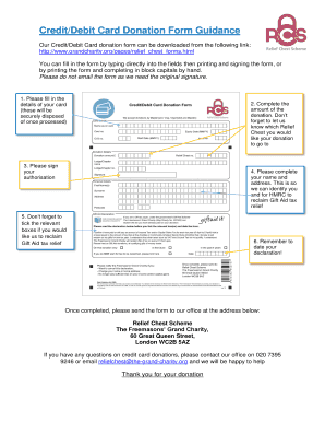 Credit/Debit Card Donation Form