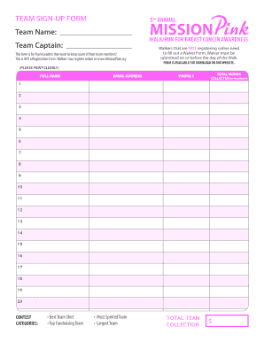 Team Sign-Up Form