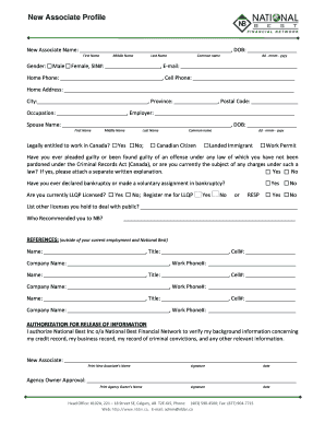 National Best Financial Network Membership Application