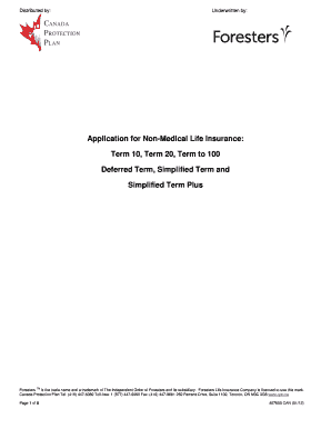 Application for Non-Medical Life Insurance