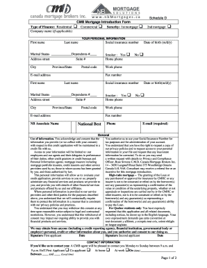 CMB Mortgage Introduction Form