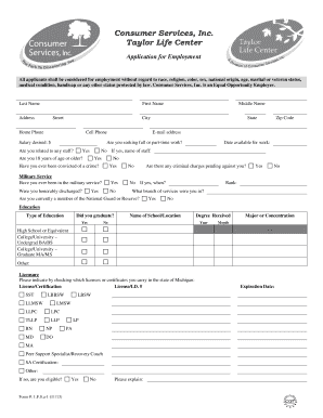 Application for Employment