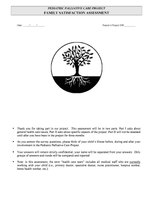 Pediatric Palliative Care Family Satisfaction Assessment