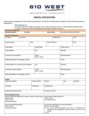 Rental Application Form