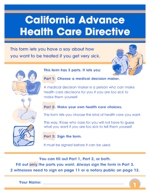 California Advance Health Care Directive