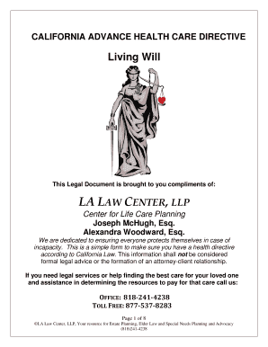 California Advance Health Care Directive